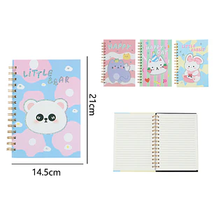Cuaderno Con Espiral 80Hojas 21x14.5cm A5
