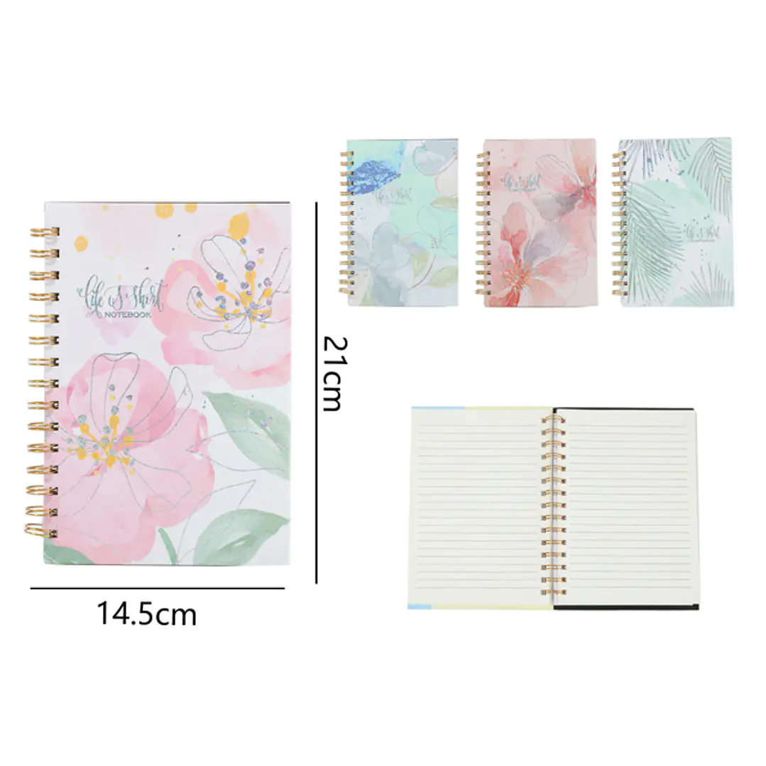 Cuaderno Con Espiral 80Hojas A5 21x14.5cm 1