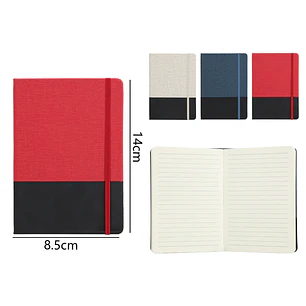 Libreta Con Elástico 80 Hojas 14x8.5cm A6