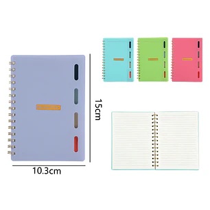 Agenda 4 Colores 80Hojas  15x10.3cm A6