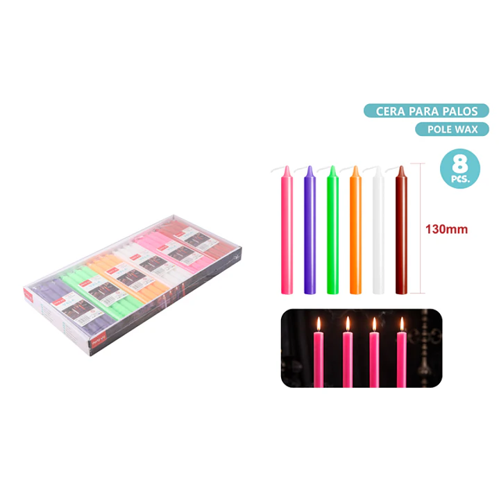 Velas Surtido 8 Unidades 130Mm 1
