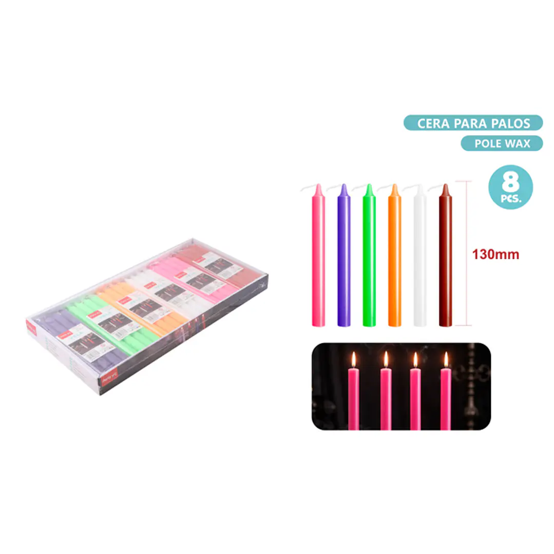 Velas Surtido 8 Unidades 130Mm 1