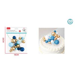 Decoración Para Torta Perlado Surtidos 20 Unidades