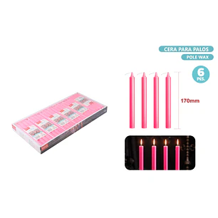 Velas Rosado 6 Unidades 170Mm