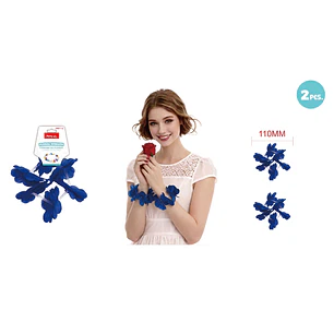 Pulseras 6X2Flores Azul 2 Unidades