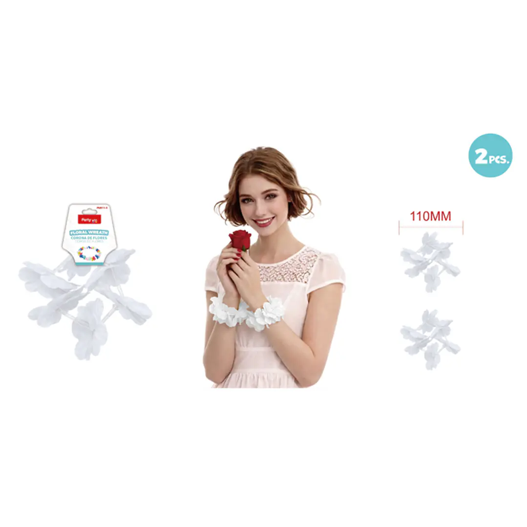 Pulseras 6X2Flores Blanco 2 Unidades 1