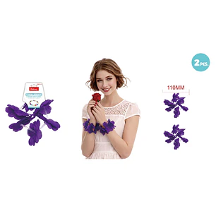 Pulseras 6X2Flores Morado 2 Unidades