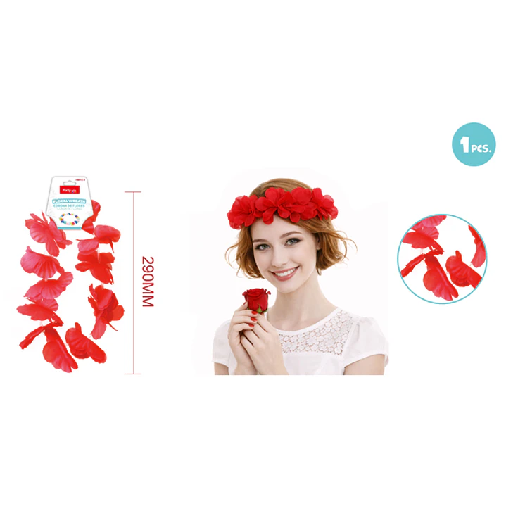 Corona 12X2Flores Rojo 290Mm 1