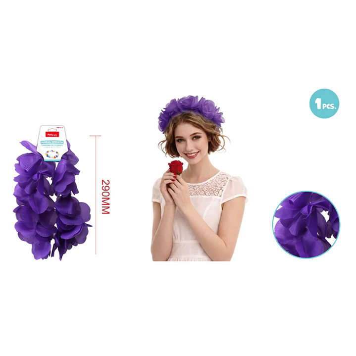 Corona 12X2Flores Morado 290Mm 1