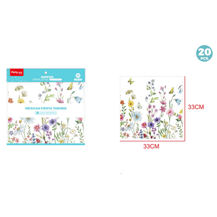 Servilletas Flores 33Cm 20 Unidades 1