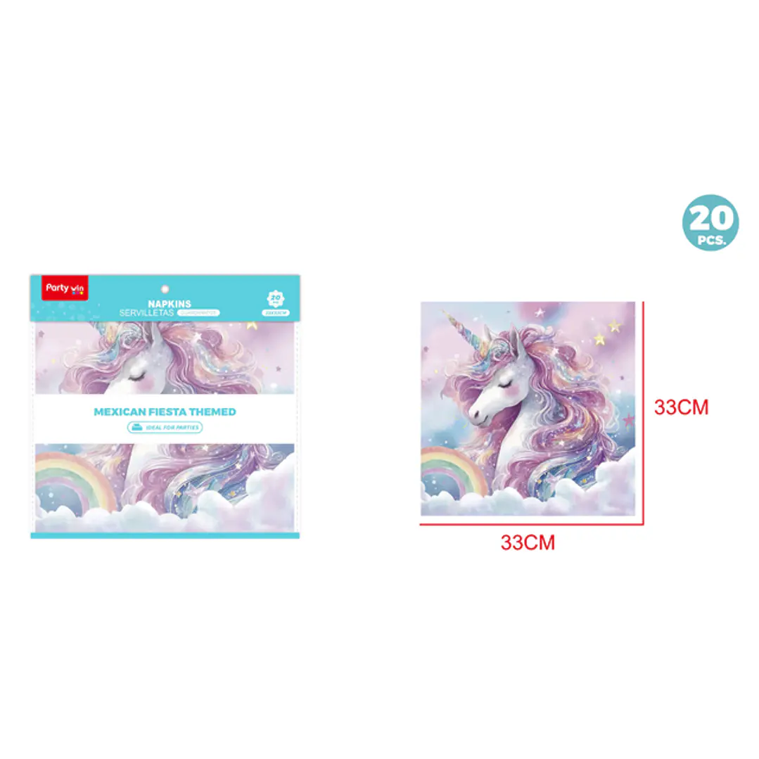 Servilletas Unicornio 33Cm 20 Unidades 1