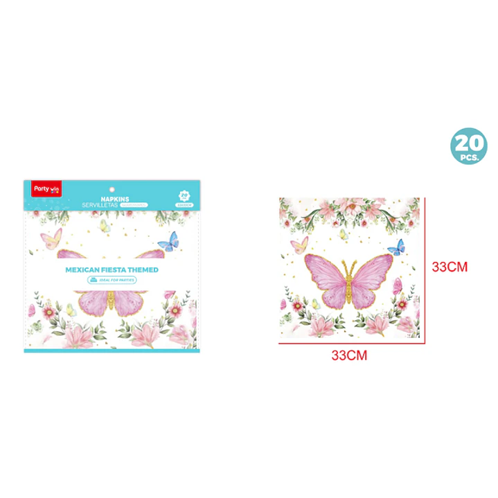 Servilletas Mariposa 33Cm 20 Unidades 1