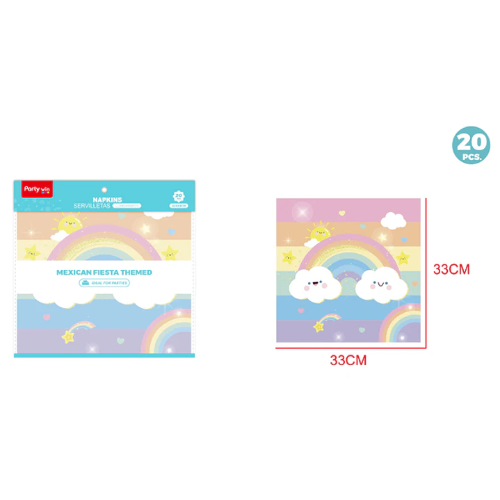 Servilletas Arcoiris 33Cm 20 Unidades 1