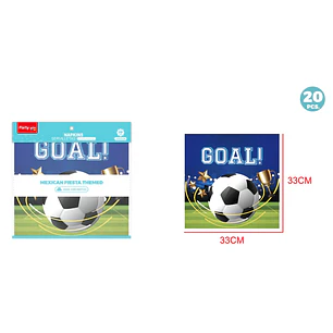 Servilletas Futbol 33Cm 20 Unidades