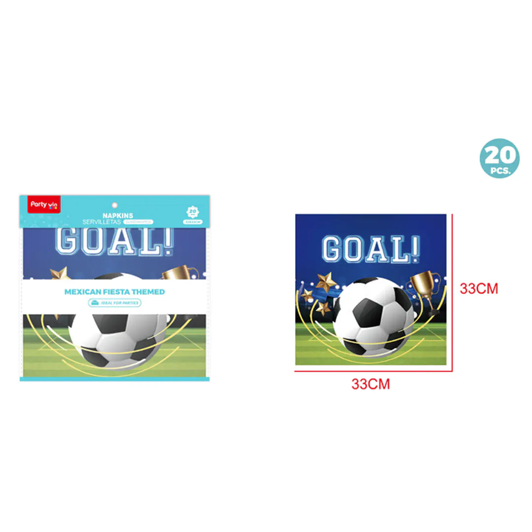Servilletas Futbol 33Cm 20 Unidades 1