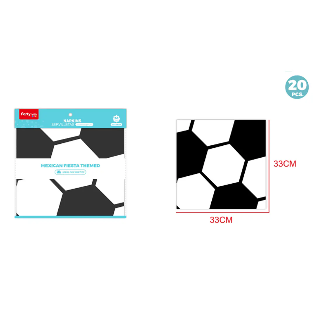 Servilletas Futbol 33Cm 20 Unidades 1