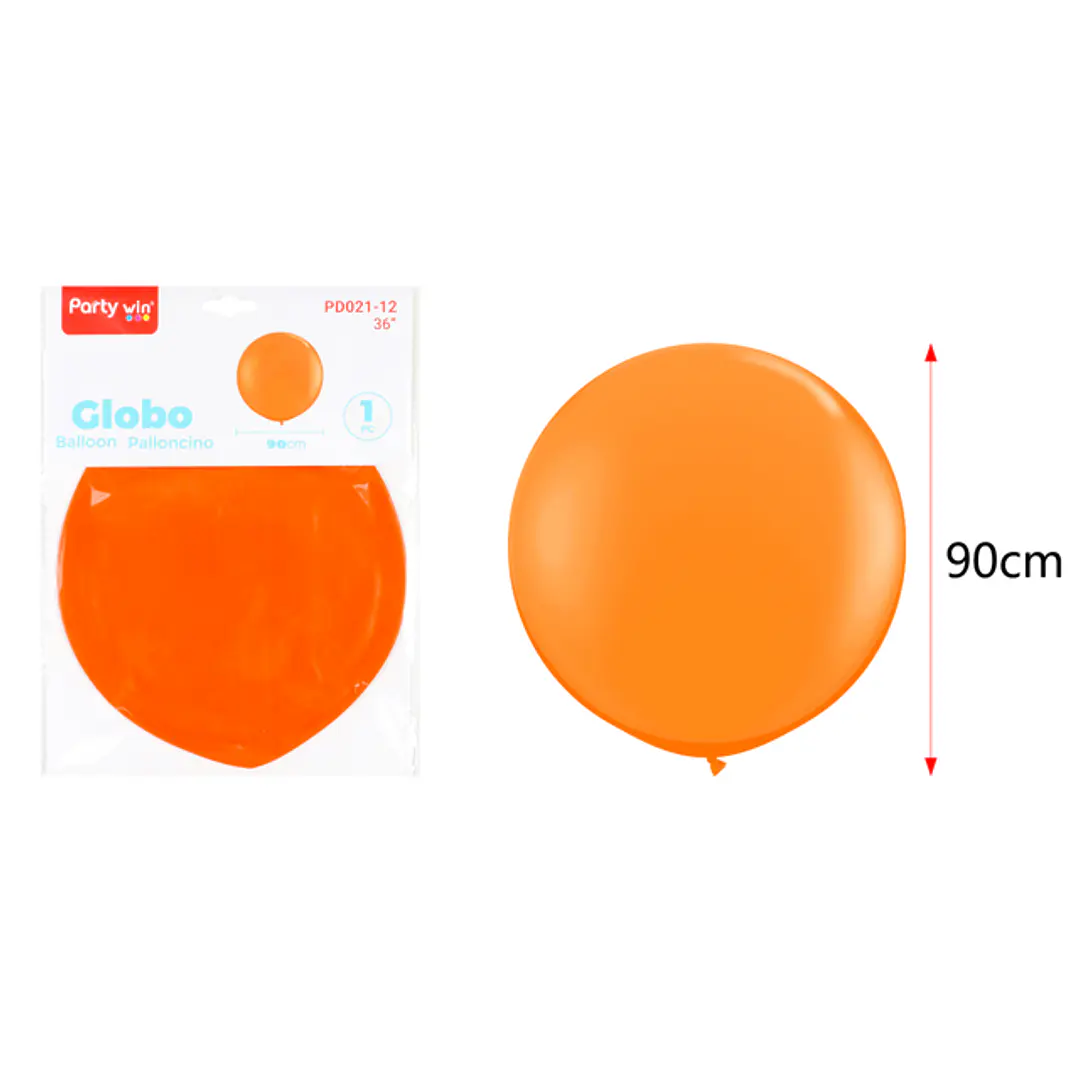 Globo Gigante Mate Naranjo 90Cm 1