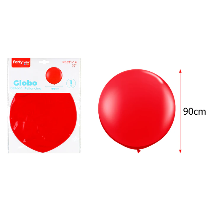 Globo Gigante Mate Rojo 90Cm 1