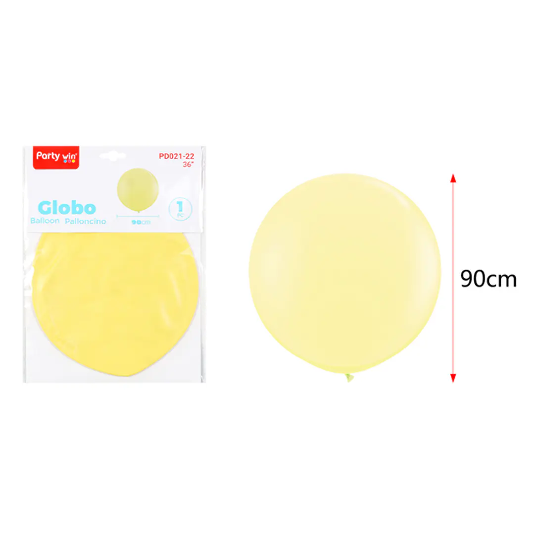 Globo Gigante Pastel Amarillo 90Cm 1