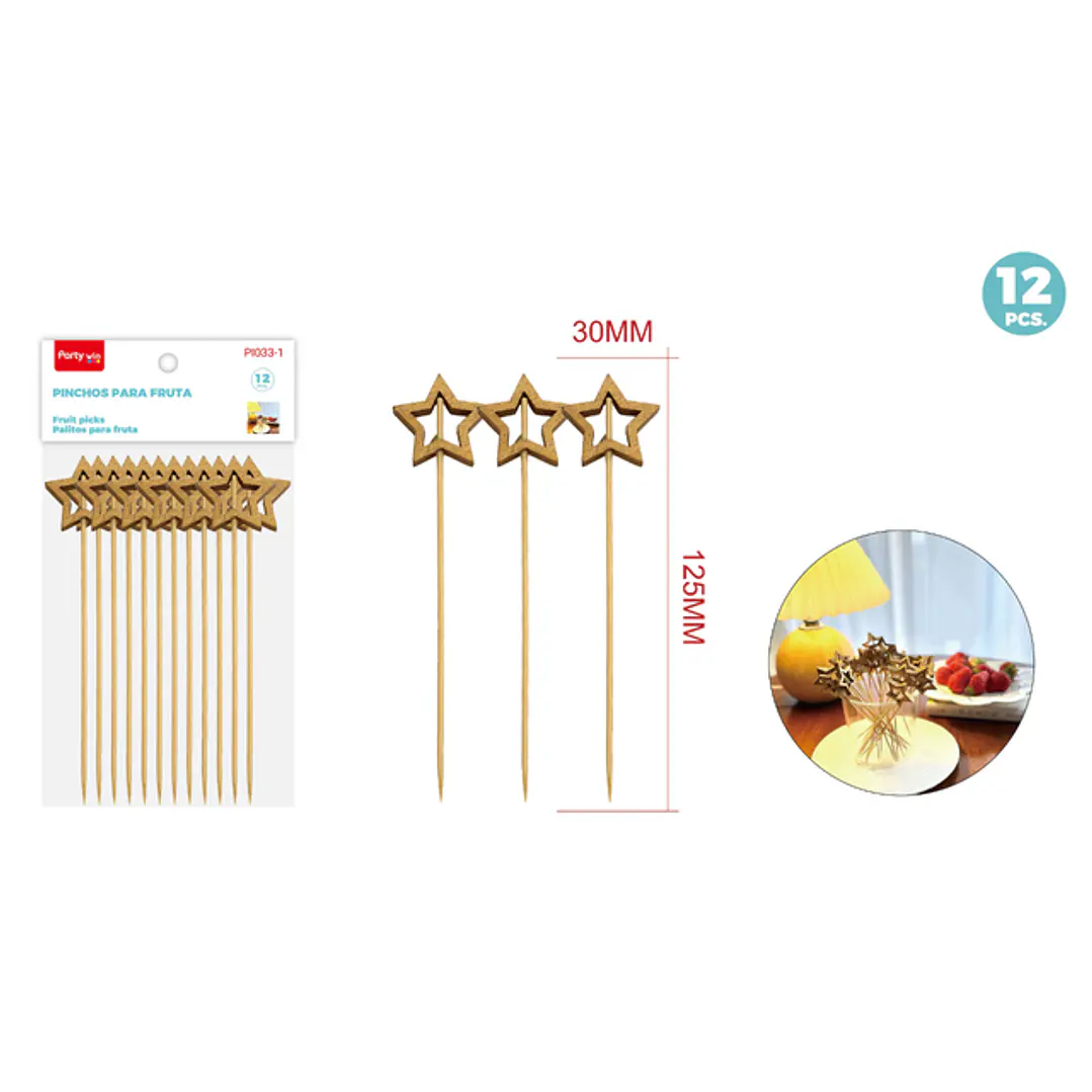 Set De Decoracion De Torta Estrellas 125Mm 12 Unidades 1