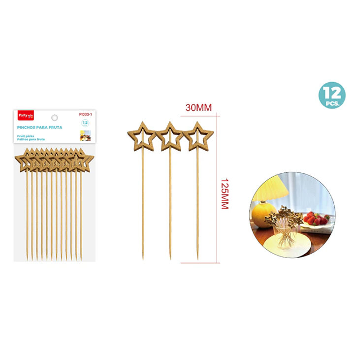 Set De Decoracion De Torta Estrellas 125Mm 12 Unidades 1