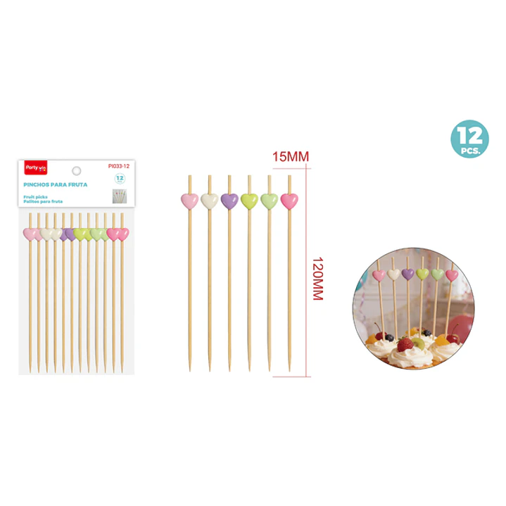 Set De Decoracion De Torta Corazon 120Mm 12 Unidades 1