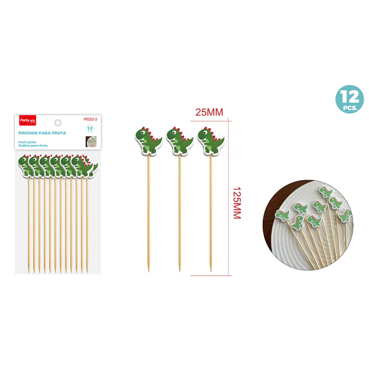 Set De Decoracion De Torta Dinosaurio 120Mm 12 Unidades 1
