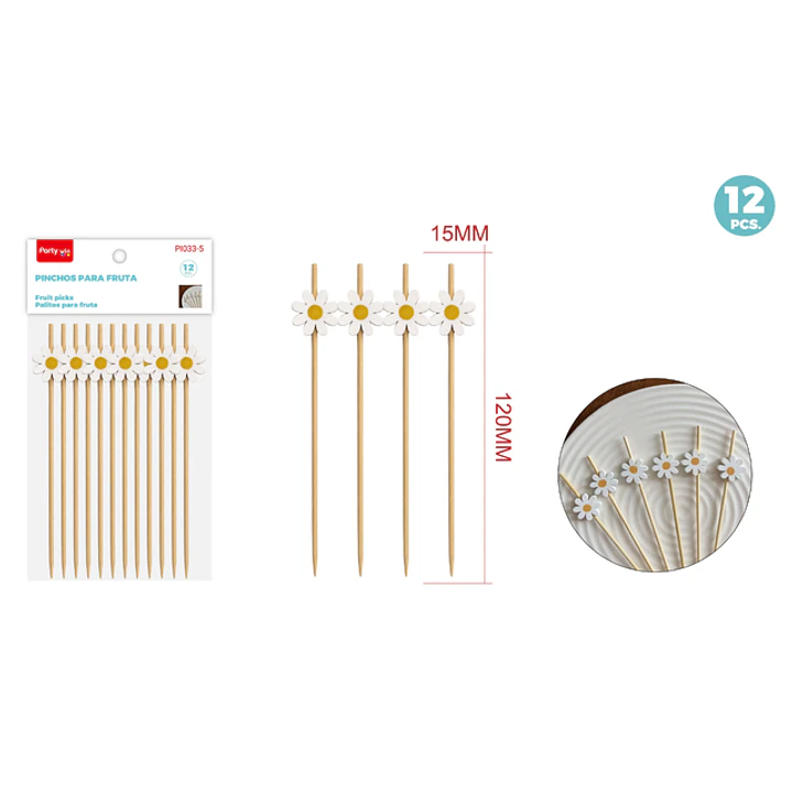 Set De Decoracion De Torta Flores 120Mm 12 Unidades 1