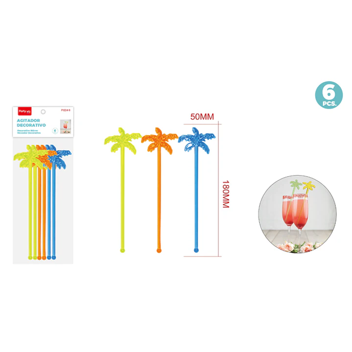 Pinzas De Coctel Cocoteros 6 Unidades 1