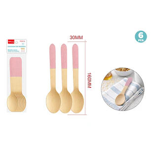 Cucharras Matera Rosado 160Mm 6 Unidades