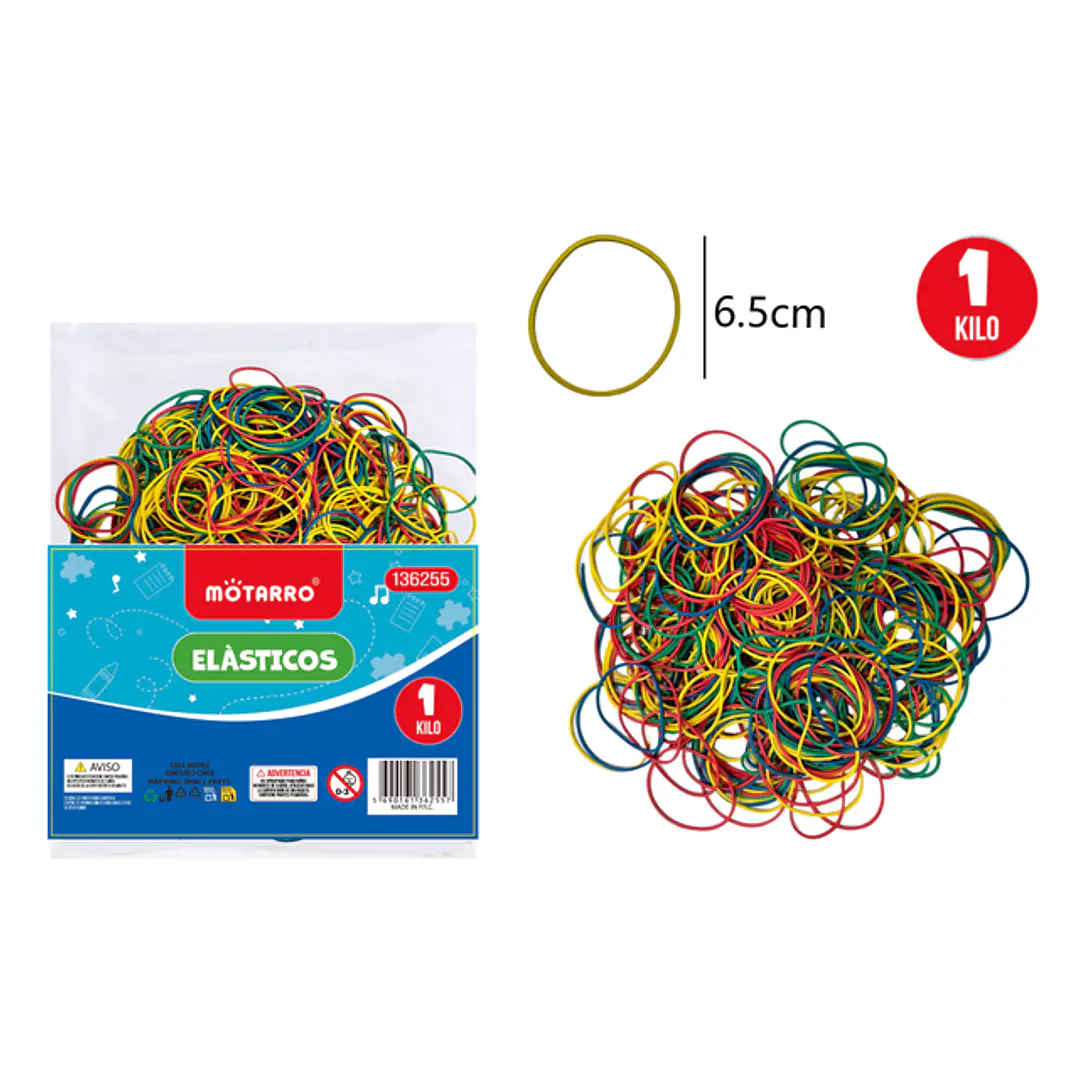 Gomas Elastica Multicolor 6.0X1.5Cm 1Kg 1