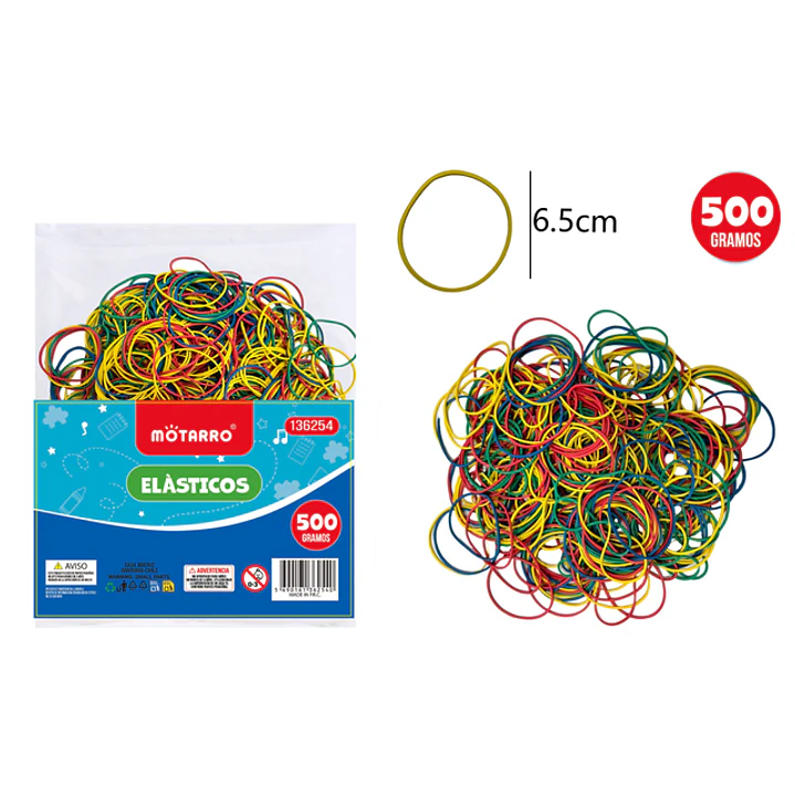 Gomas Elastica Multicolor 6.0X1.5Cm 500G 1