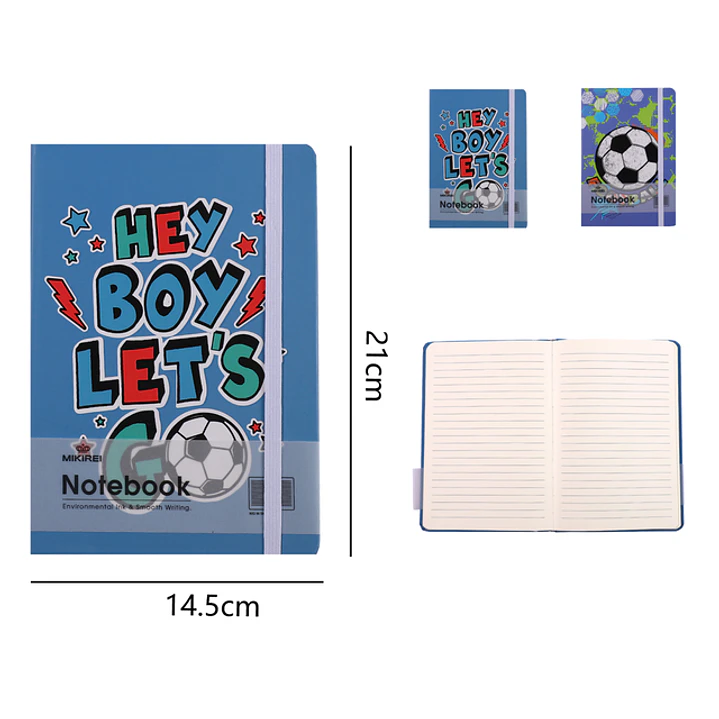 Libreta Elastico 96Hojas Futbol A5 1