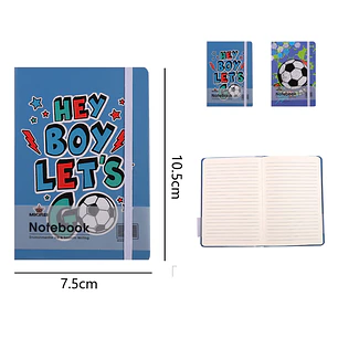 Libreta Elastico 96Hojas Futbol A7