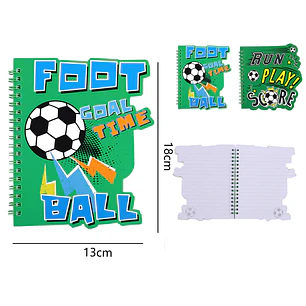 Libreta Canutillo Con Forma Futbol B6