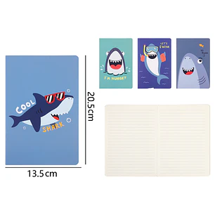 Libreta Cosido 32Hojas Tiburon A5