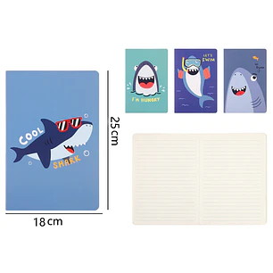 Libreta Cosido 32Hojas Tiburon B5