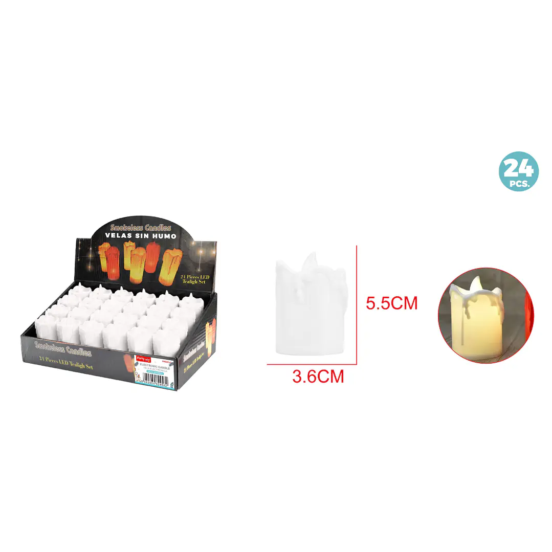 Vela Led Blanco 3.6X5.5Cm 1