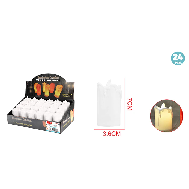 Vela Led Blanco 3.6X7Cm 1
