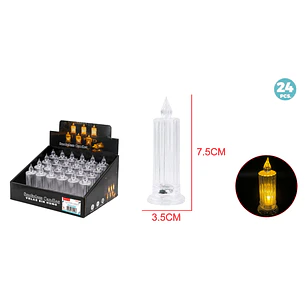 Vela Led Trasparente 3.5X7.5Cm