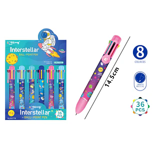 Lápiz Pasta 8 colores Astronauta