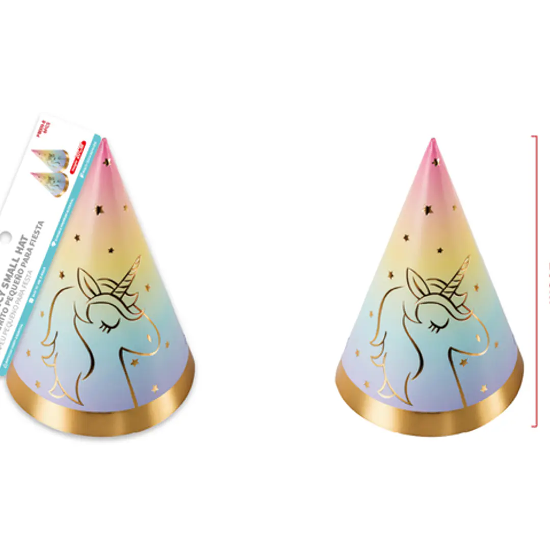 Gorros De Papel Unicornio 6 Unidades 1