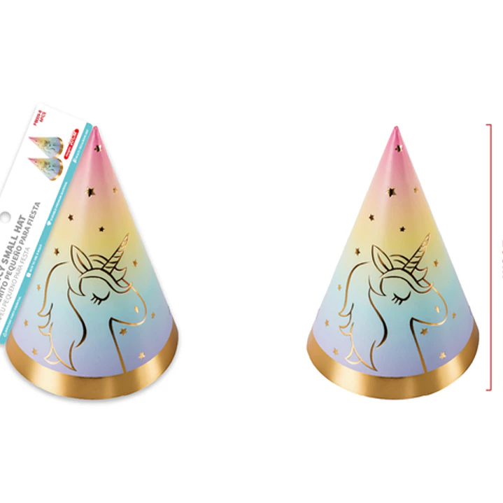 Gorros De Papel Unicornio 6 Unidades 1