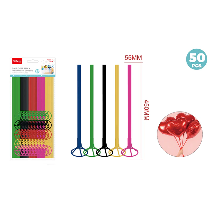 Varillas De Globo Metal 450Mm 50 Unidades 1