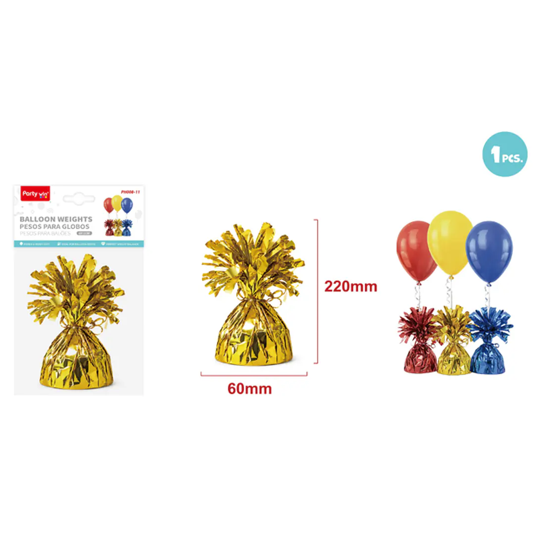 Soporte Pesos Para Globos Surtidos 6X12Cm 1