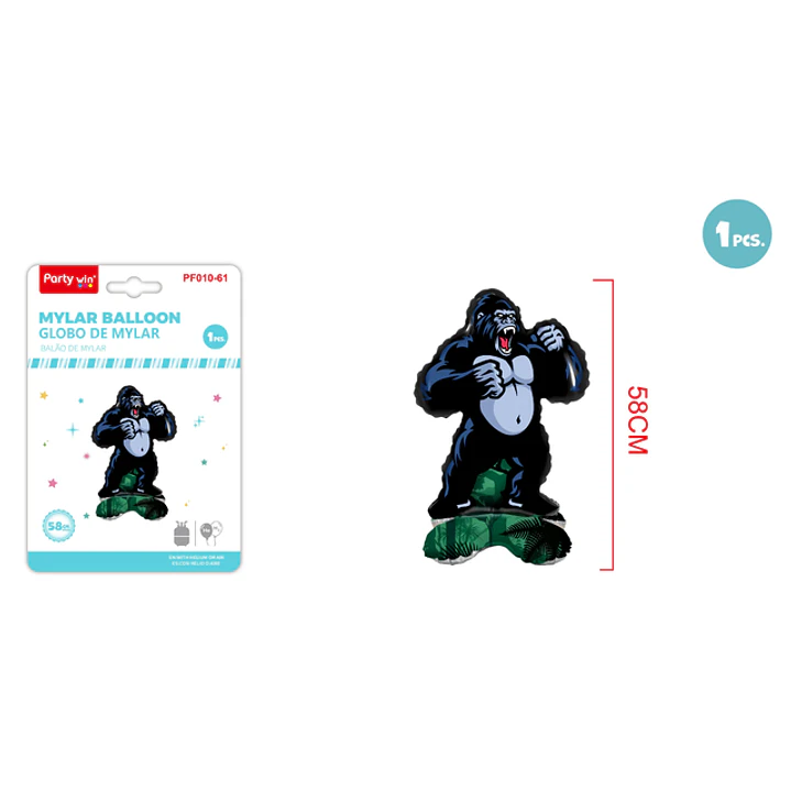 Globo Metal De Piel Chimpances 58Cm 1