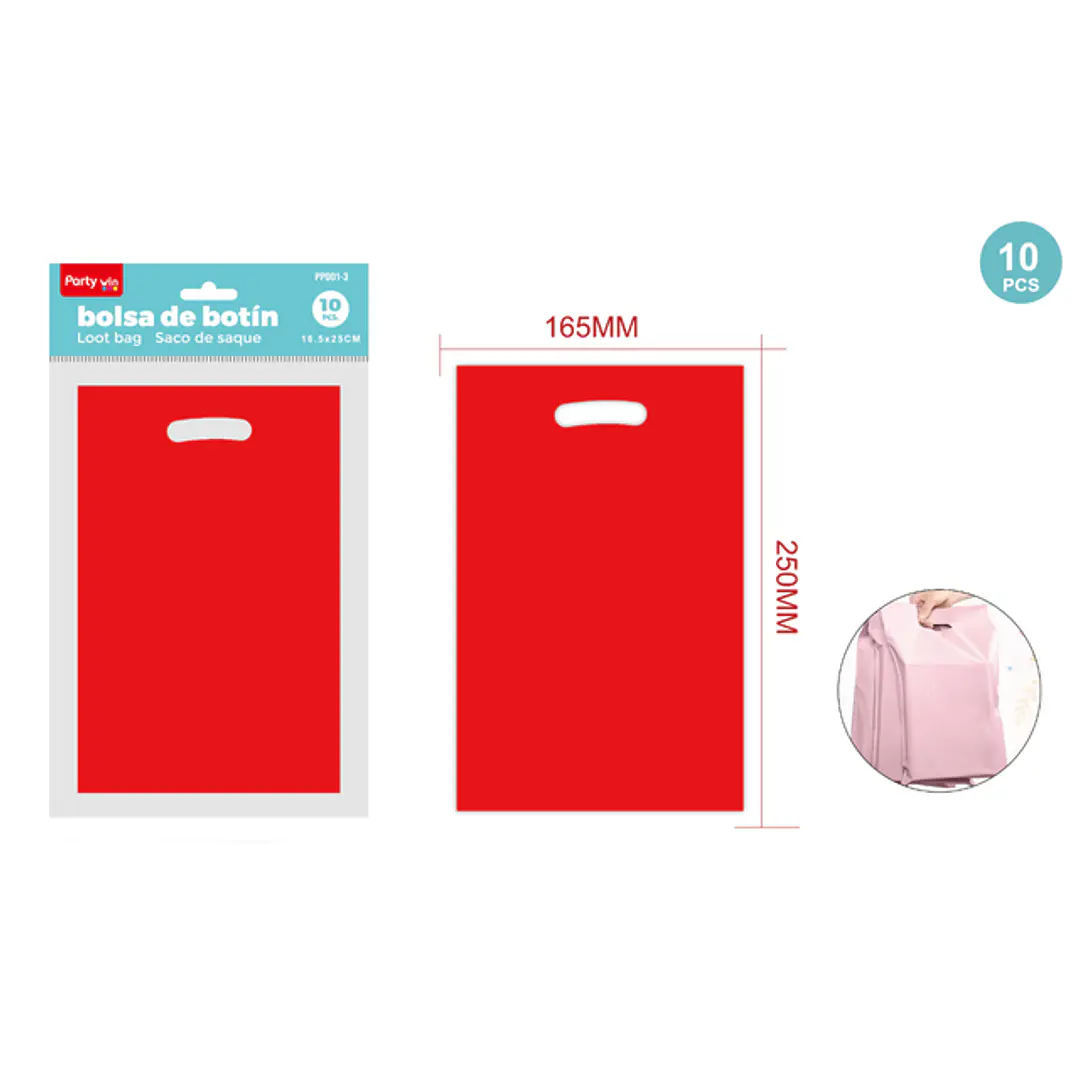 Bolsas De Dulces S Rojo 10 Unidades 1