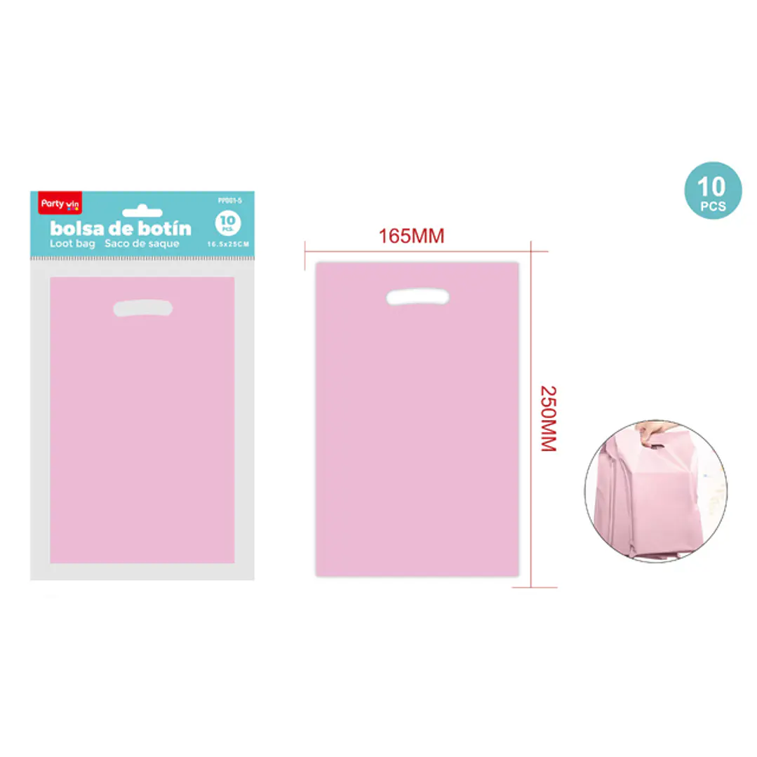 Bolsas De Dulces S Rosado 10 Unidades 1