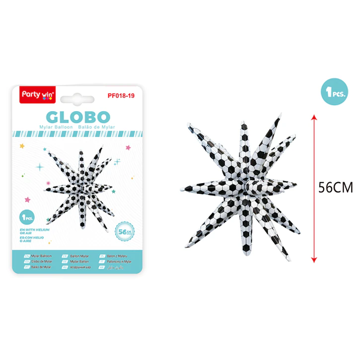 Globo Metal Estrella Explosiva Futbol 56Cm 1