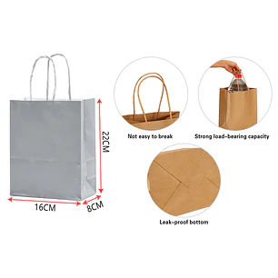 Bolsa De Papel S Gris